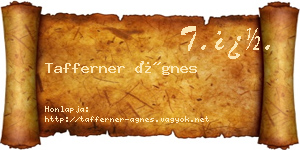 Tafferner Ágnes névjegykártya