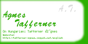 agnes tafferner business card